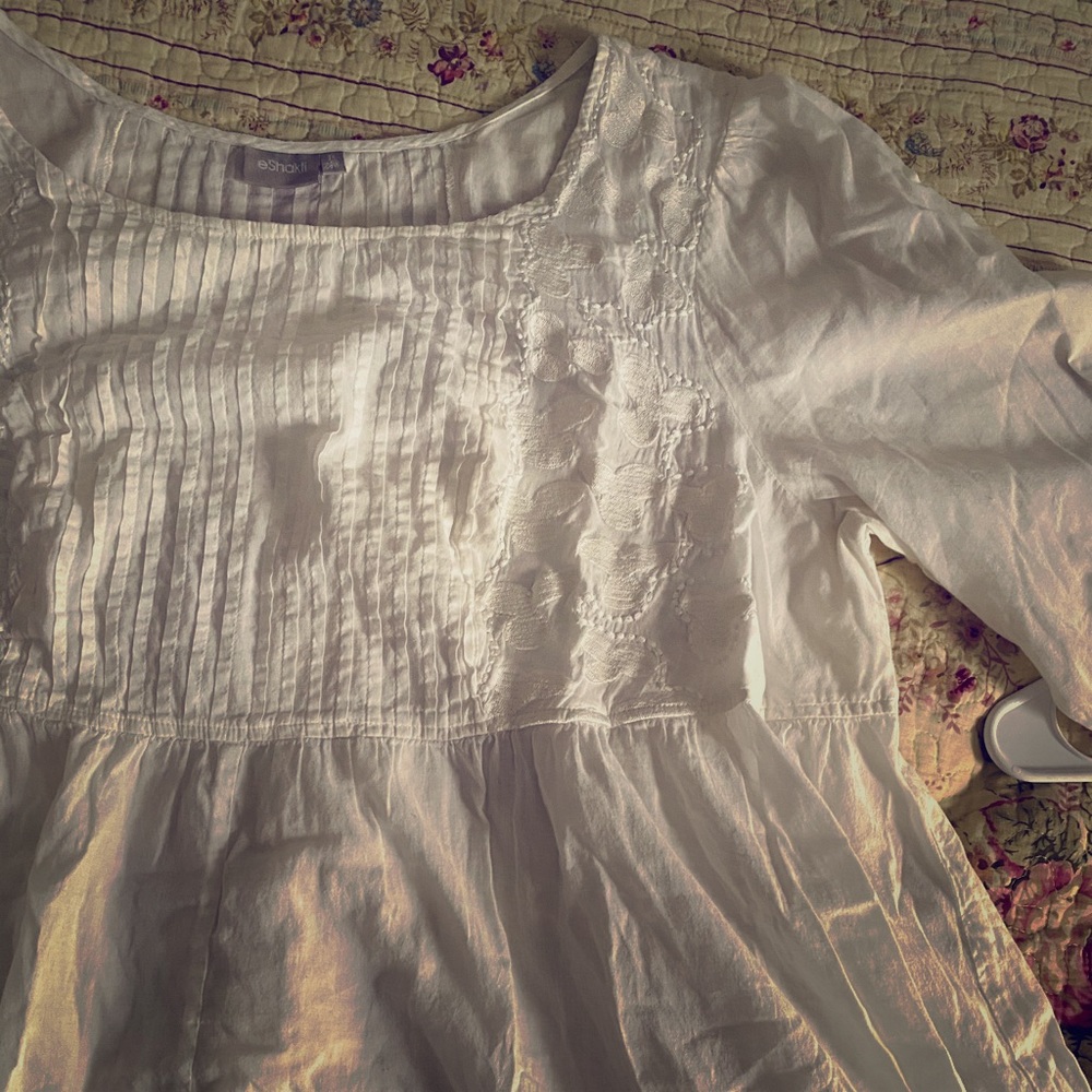 Eshakti Plus White Dress